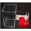 Image 2 : ZZ-CLEARANCE DISPLAY CASE ACRYLIC WITH INNER STAND AND RED BASE