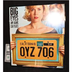 BIG EYES CAR LICENSE PLATE SCREEN MATCED NICELY FRAMED