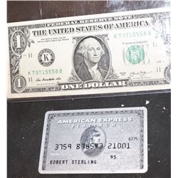 BOND JAMES 007 SKYFALL SCREEN USED VILLAIN CREDIT CARD