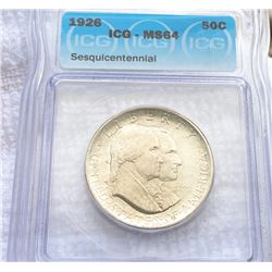 1926 Sesquicentennial Half Dollar ICG - MS64