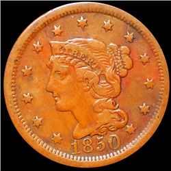 1850 Braided Hair Large Cent ABOUT UNCIRCULATED