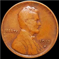 1913-S Lincoln Wheat Penny LIGHTLY CIRCULATED