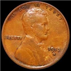 1913-S Lincoln Wheat Penny NICELY CIRCULATED