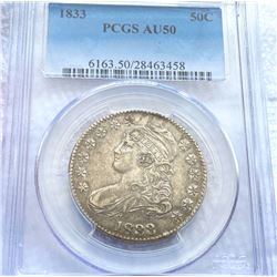 1833 Capped Bust Half Dollar PCGS - AU50