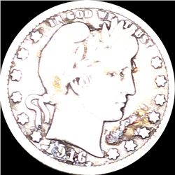 1916-D Barber Silver Quarter NICELY CIRCULATED
