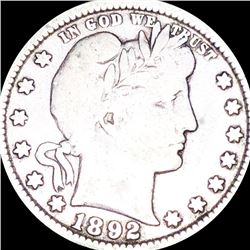 1892 Barber Silver Quarter NICELY CIRCULATED