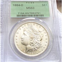 1884-O Morgan Silver Dollar PCGS - MS63