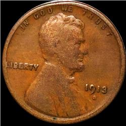 1913-S Lincoln Wheat Penny NICELY CIRCULATED