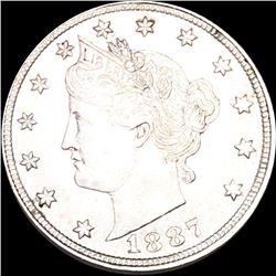 1887 Liberty Victory Nickel ABOUT UNCIRCULATED