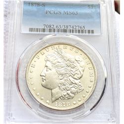 1878-S Morgan Silver Dollar PCGS - MS63