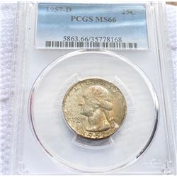 1957-D Washington Quarter PCGS - MS66