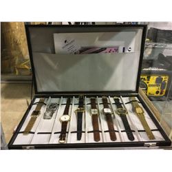 8-Piece Men's Wrist Watch Set w/ Case