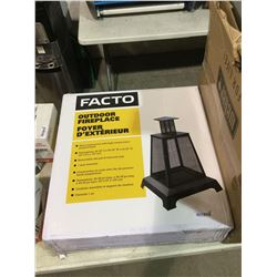 NEW IN BOX Facto Outdoor Fireplace (26.38"L x 26.38"W x 40.55"H)