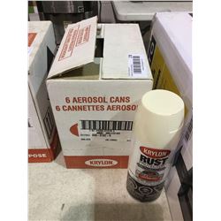 Case of Krylon Rust Protector Gloss Enamel Ivory Aerosol Spray (6 x 340g)