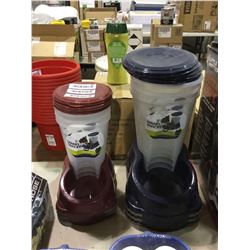 Smart Snacker Pet Feeder Red and Blue Lot of 2