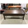 Image 1 : Dark Wooden Coffee Table (21 3/4" L x 46" W x 17 3/4" H)
