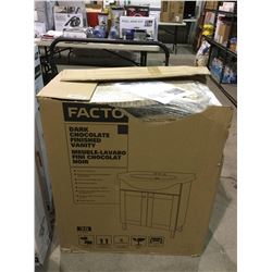 Facto Dark Chocolate Finished Vanity (29.5" x 34" x 19")