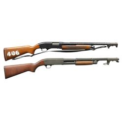 2 TRENCH STYLE PUMP SHOTGUNS.