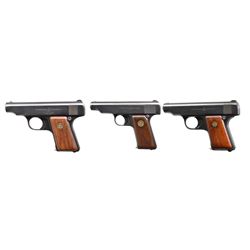 3 ORTGIES SEMI AUTO PISTOLS.