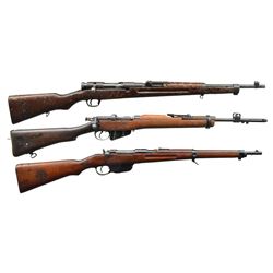 3 MILITARY BOLT ACTION RIFLES.