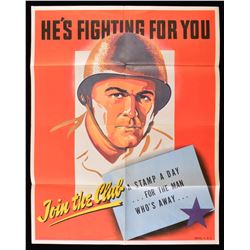 WWII US SAVINGS STAMP POSTER.