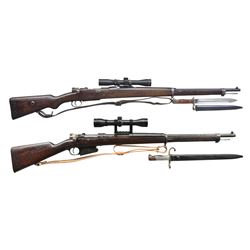 2 MAUSER BOLT ACTION RIFLES.