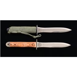 2 COMMEMORATIVE EK STYLE KNIVES.