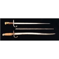 2 FRENCH & 2 ENGLISH BAYONETS.