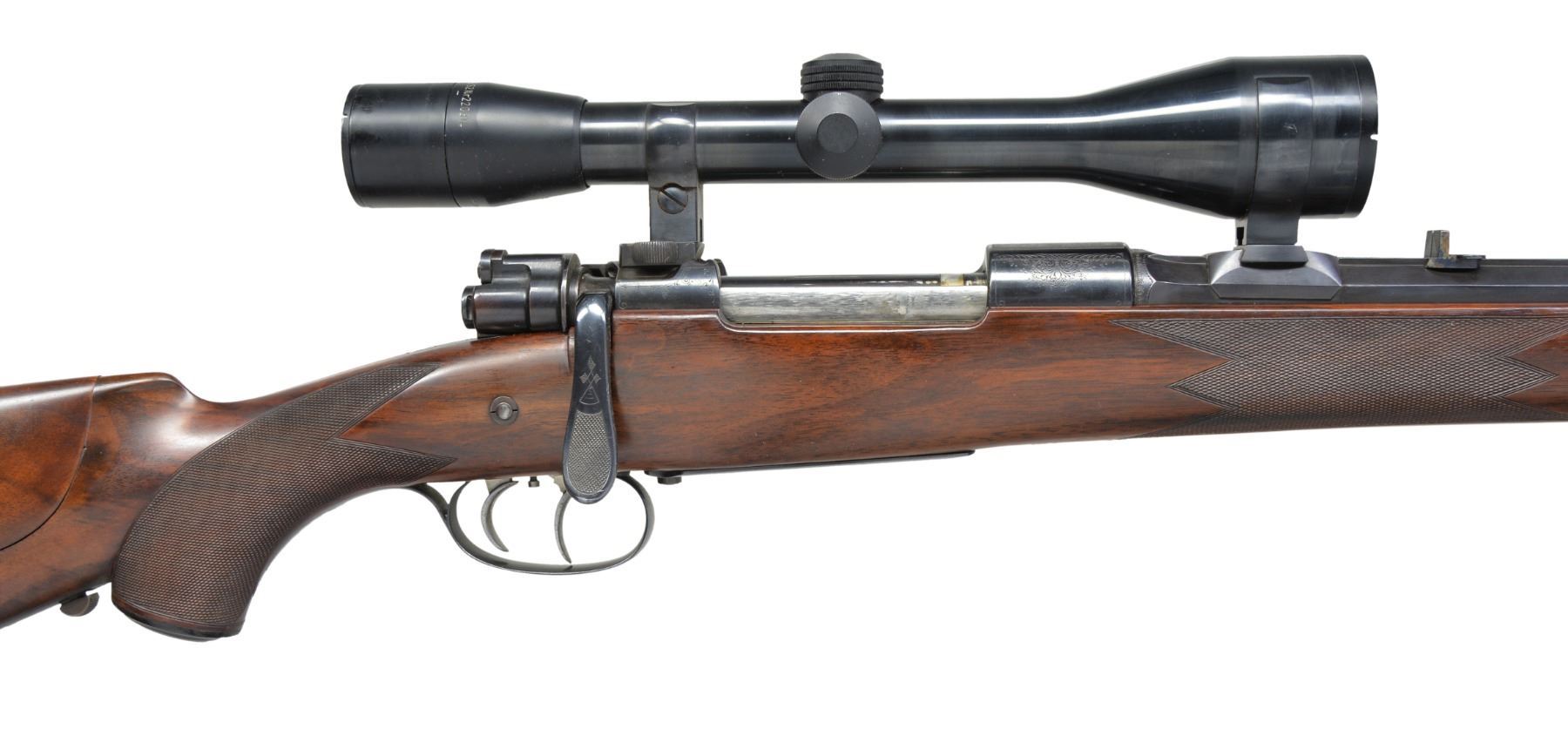 ATTRACTIVE FULL STOCK BOLT ACTION SPORTING RIFLE