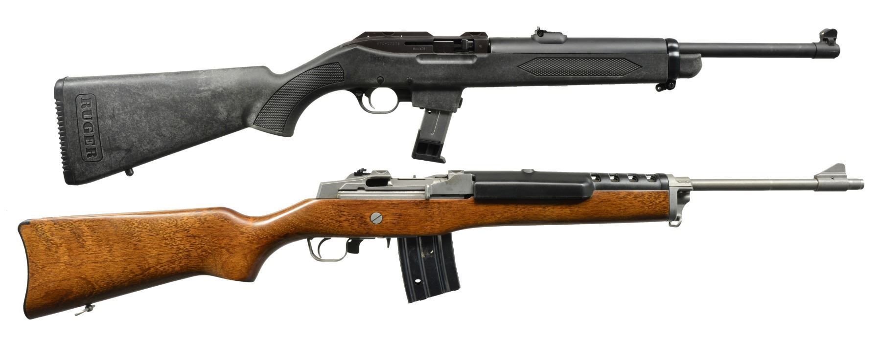 2 RUGER SEMI AUTO RIFLES.