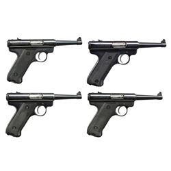 4 RUGER 22 LR SEMI-AUTO PISTOLS.