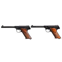 2 COLT HUNTSMAN SEMI AUTO PISTOLS.
