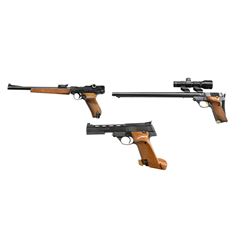 3 TARGET STYLE 22 LONG RIFLE PISTOLS.