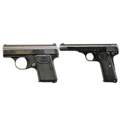 2 BROWNING PATENT SEMI-AUTO PISTOLS.
