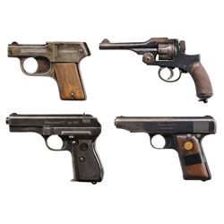 4 CURIO HANDGUNS.