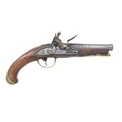 UNMARKED EUROPEAN FLINTLOCK PISTOL.