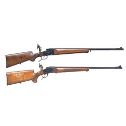 2 GERMAN 22 CALIBER TARGET RIFLES.