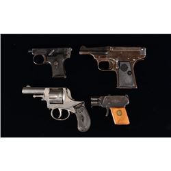 4 VINTAGE HANDGUNS.