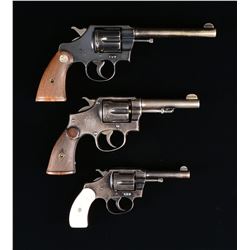 2 COLT & 1 SMITH & WESSON DA REVOLVERS.