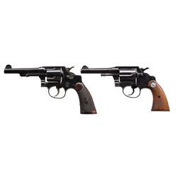 SMITH & WESSON & COLT DA REVOLVERS.