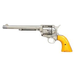 NICKELED COLT 1ST. GEN. SAA REVOLVER.