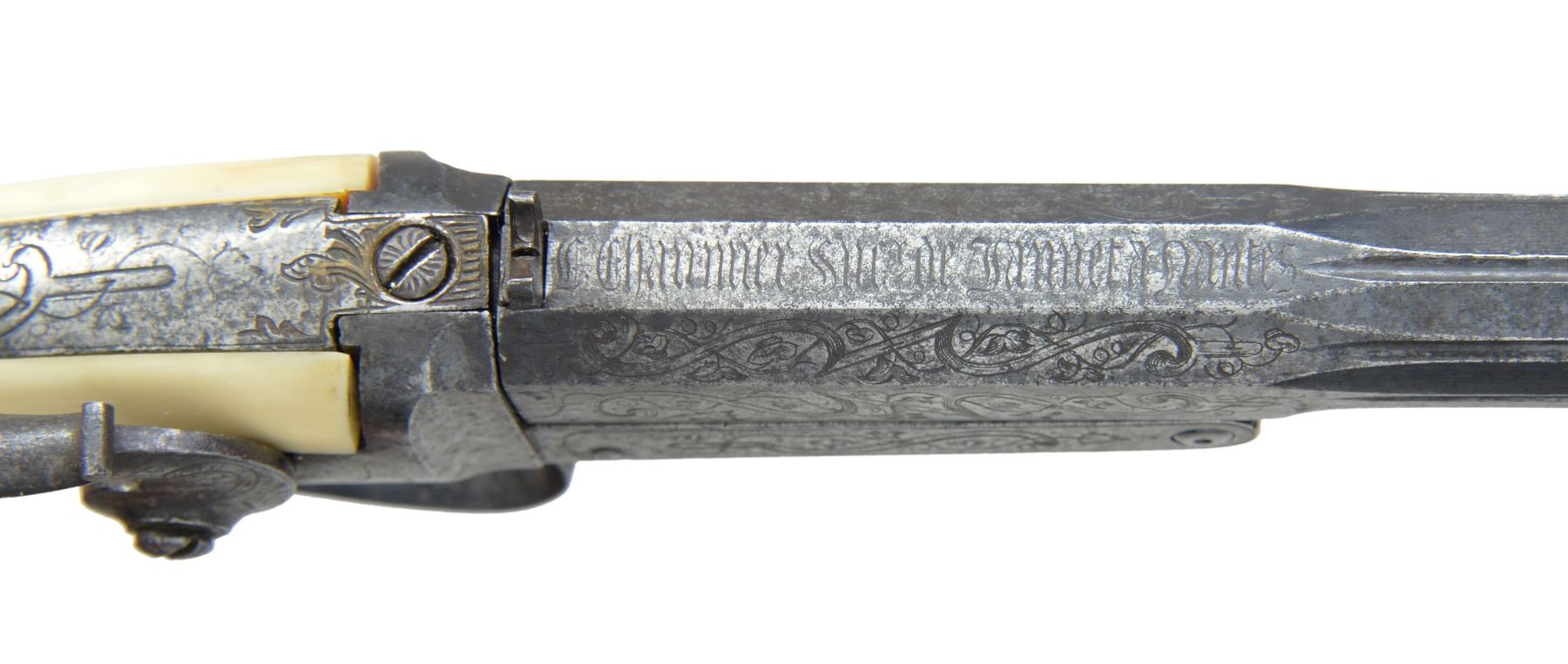EARLY BASE FIRE FRENCH TARGET PISTOL WITH CARVED - Poulin Auctions
