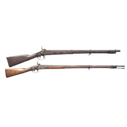 2 CIVIL WAR ERA MUSKETS.