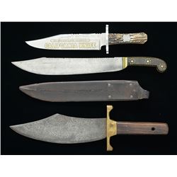 3 BOWIE & BELT KNIVES.