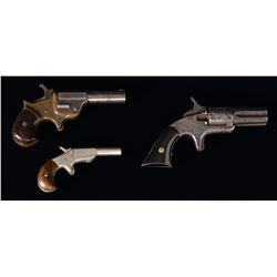 3 ANTIQUE AMERICAN HANDGUNS.