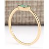Image 3 : 0.50 CTW Natural Emerald Ring In 18K Yellow Gold