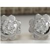 Image 1 : 0.30CTW Natural Diamond Earrings 18K Solid White Gold