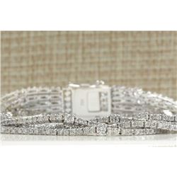 8.24CTW Natural Diamond Bracelet In 18K Solid White Gold
