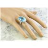 Image 5 : 20.50 CTW Topaz 14K White Gold Diamond Ring