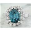 Image 1 : 6.95 CTW Zircon 18K White Gold Diamond Ring